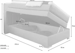 Home affaire Boxspringbett »Airdrie« inkl. Bettkasten und Topper