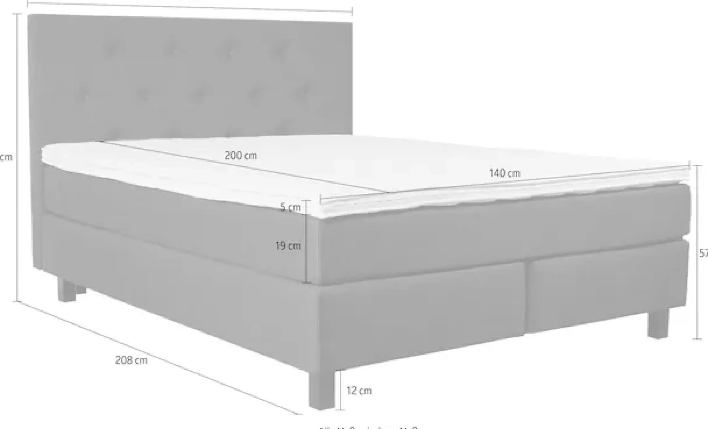 Home affaire Boxspringbett »Alenika« mit LED - Beleuchtung, mit Taschen-Federkernmatratze