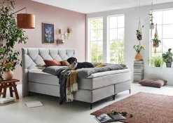 Home affaire Boxspringbett »Aiko« 100% vegan , mit tierfreundlichem Bezugssstoff, besonders pflegeleicht