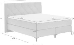 Home affaire Boxspringbett »Aiko« 100% vegan , mit tierfreundlichem Bezugssstoff, besonders pflegeleicht