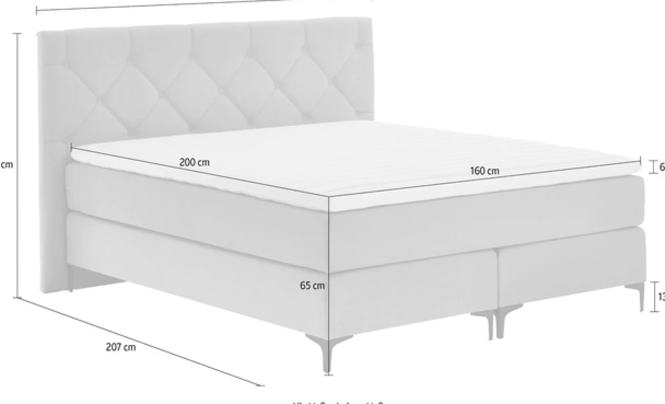Home affaire Boxspringbett »Aiko« 100% vegan , mit tierfreundlichem Bezugssstoff, besonders pflegeleicht