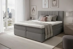 Home affaire Boxspringbett »Bellissimo, Doppelbett, Polsterbett, Federkernbett, Komforbett« inkl. 9cm Topper, 5-Zonen-Taschen-Federkernmatratze, Härtegrad 3