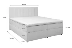 Home affaire Boxspringbett »Bellissimo, Doppelbett, Polsterbett, Federkernbett, Komforbett« inkl. 9cm Topper, 5-Zonen-Taschen-Federkernmatratze, Härtegrad 3