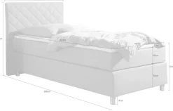 Home affaire Boxspringbett »Bernard, in verschiedenen Breiten« inkl. Topper, Matratze in H2, H3 oder H4 erhältlich