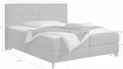 Home affaire Boxspringbett »Caria« in 5 Breiten, 3 Matratzen-Ausführungen, 2 Härtegraden, Topper