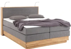 Home affaire Boxspringbett »Cavan« Eiche, inkl. Bettkasten & Topper, verschiedene Härtegrade (auch H4)
