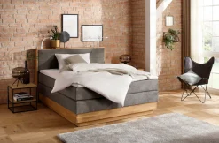 Home affaire Boxspringbett »Cavan« Eiche, inkl. Bettkasten & Topper, verschiedene Härtegrade (auch H4)