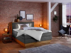 Home affaire Boxspringbett »Cavan« Eiche, inkl. Bettkasten & Topper, verschiedene Härtegrade (auch H4)