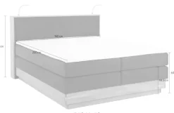 Home affaire Boxspringbett »Cavan« Eiche, inkl. Bettkasten & Topper, verschiedene Härtegrade (auch H4)