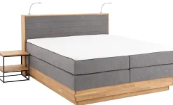 Home affaire Boxspringbett »Cavan« Eiche, inkl. Bettkasten & Topper, verschiedene Härtegrade (auch H4)