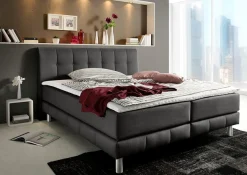 Home affaire Boxspringbett »Cafone« inkl. Topper, 5 Breiten, 3 Matratzenarten und 3 Härtegraden wählbar
