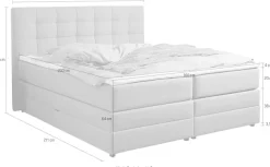 Home affaire Boxspringbett »Ethan« inkl. Topper und geräumigen Bettkasten erhältlich in H2, H3 und H4