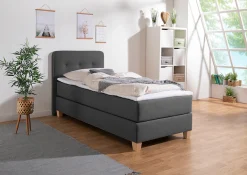 Home affaire Boxspringbett »Fargo« inkl. Topper, in 3 Matratzenarten, in Samt- oder Strukturstoff