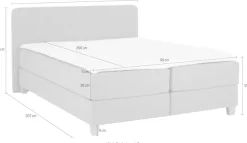 Home affaire Boxspringbett »Fargo« inkl. Topper, in 3 Matratzenarten, in Samt- oder Strukturstoff