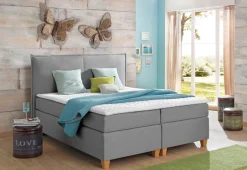 Home affaire Boxspringbett »Houssay« inkl. Topper, 5 Breiten, 2 Härtegraden auch in Überlänge 220 cm