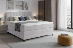 Home affaire Boxspringbett »Ilona, Doppelbett, Polsterbett, Federkernbett, Komforbett, 160, 180 cm« inkl. Topper, zwei Bettkästen, Taschen-Federkernmatratze, Härtegrad 3