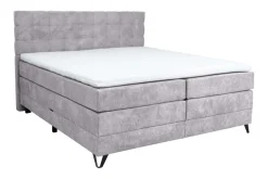 Home affaire Boxspringbett »Ilona, Doppelbett, Polsterbett, Federkernbett, Komforbett, 160, 180 cm« inkl. Topper, zwei Bettkästen, Taschen-Federkernmatratze, Härtegrad 3