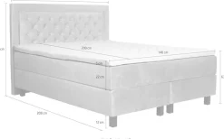 Home affaire Boxspringbett »Jeanne« inkl. Topper mit Taschen-Federkernmatratze