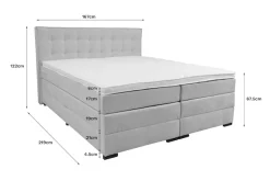 Home affaire Boxspringbett »Köln, Doppelbett, Polsterbett, Federkernbett, Komforbett, 160, 180 cm« inkl. Topper, zwei Bettkästen, Taschen-Federkernmatratze, Härtegrad 3