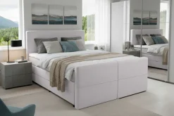 Home affaire Boxspringbett »Lucas, Doppelbett, Polsterbett, Federkernbett, Komforbett, 160,180 cm« inkl. Topper, zwei Bettkästen, Taschen-Federkernmatratze, Härtegrad 3