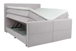 Home affaire Boxspringbett »Lucas, Doppelbett, Polsterbett, Federkernbett, Komforbett, 160,180 cm« inkl. Topper, zwei Bettkästen, Taschen-Federkernmatratze, Härtegrad 3