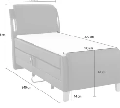 Home affaire Boxspringbett »Messina2« Liegekomfort elektrisch Verstellbar