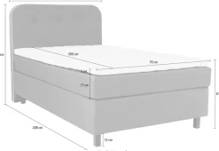 Home affaire Boxspringbett »Marausa« mit Taschen-Federkernmatratze, mit dekorativer Kedernaht