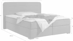 Home affaire Boxspringbett »Manchester« 5 Breiten, 3 Ausführungen, 2 Härtegraden, Topper, Steppung