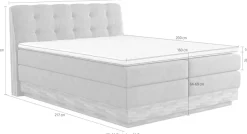 Home affaire Boxspringbett »Naome« Boxspringbett, Inklusive Topper