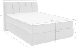 Home affaire Boxspringbett »Océane« Bodenfrei- wirkt freischwebend, verschiedene Härtegrade (auch H4)