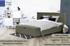 Home affaire Boxspringbett »Piazza« mit Steppung und Kopfteil mit seitlichen Flügeln