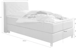 Home affaire Boxspringbett »Parla« incl. Topper, 4 Farben in 4 Breiten, 2 Härtegraden, 3 Matratzenarten