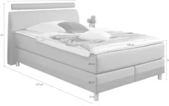 Home affaire Boxspringbett »Rocklin« in H2, H3 oder H4 erhältlich