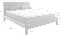Home affaire Boxspringbett »Villads« Liegefläche: 160/200 cm aus Balkeneiche, Inside-Boxspring-Unterbau