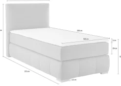 Home affaire Boxspringbett »Wehma« inkl. Topper in 3 verschiedenen Matratzen, auch in Samtstoff