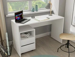 Home affaire Büromöbel-Set »Agapi« Set, 2 Stk. tlg. bestehend aus Schreibtisch und Rollcontainer im modernen Design