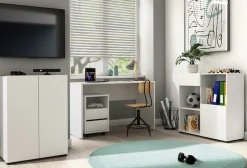 Home affaire Büromöbel-Set »Agapi« Set, 2 Stk. tlg. bestehend aus Schreibtisch und Rollcontainer im modernen Design