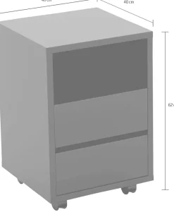 Home affaire Büromöbel-Set »Agapi« Set, 2 Stk. tlg. bestehend aus Schreibtisch und Rollcontainer im modernen Design
