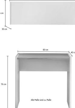 Home affaire Büromöbel-Set »CITY/GiRON, modernes Design, Homeoff., Büro in zwei Farben/Wotan Eiche« Set, 2 Stk. tlg. enthält Hängeschrank, Schreibtisch, wohnliches Home Office