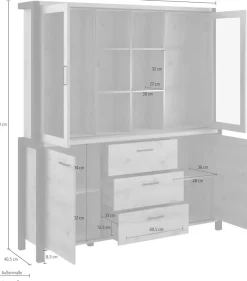 Home affaire Buffet »Aktiv« (B/T/H): 180/40,5/200 cm