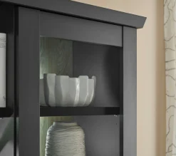 Home affaire Buffet »Lincoln, Hochschrank im Landhausstil, moderner Schrank« edles Design, messingfarbene Knopfgriffe, vielseitig einsetzbar