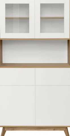 Home affaire Buffet »Skandi« 2 Glastüren, 2 Holztüren und 2 Schubkasten, Breite 84cm, Höhe 165cm