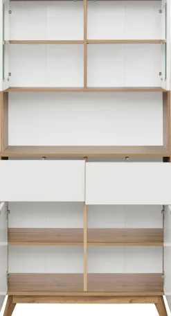 Home affaire Buffet »Skandi« 2 Glastüren, 2 Holztüren und 2 Schubkasten, Breite 84cm, Höhe 165cm