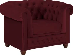 Home affaire Chesterfield-Sessel »New Castle Sessel« hochwertige Knopfheftung, B/T/H: 104/86/72 cm