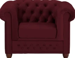 Home affaire Chesterfield-Sessel »New Castle Sessel« hochwertige Knopfheftung, B/T/H: 104/86/72 cm
