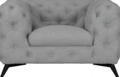 Home affaire Chesterfield-Sessel »Glynis Sessel« aufwändige Knopfheftung, moderne Chesterfield Optik, Fußfarbe wählbar