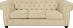 Home affaire Chesterfield-Sofa »Duc 3-Sitzer« hochwertige Knopfheftung im Rücken, Samtoptik mit changierender Optik