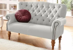 Home affaire Chesterfield-Sofa »Lord« mit echter Chesterfield-Knopfheftung und Ziernägeln