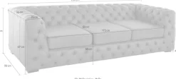 Home affaire Chesterfield-Sofa »Kalina« klassische Chesterfield-Knopfheftung, sehr hochwertige Verarbeitung