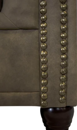 Home affaire Chesterfield-Sofa »Rysum L-Form« Chesterfield-Optik , gleichschenklig